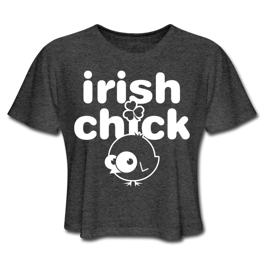 Irish Chick Women's Cropped T-Shirt - deep heather