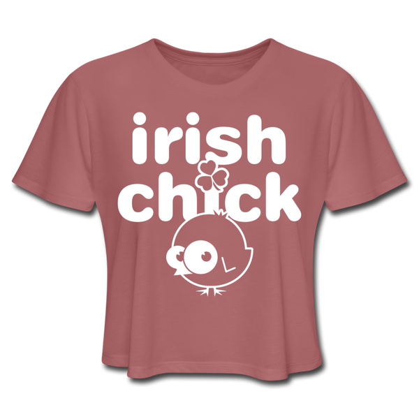 Irish Chick Women's Cropped T-Shirt - mauve