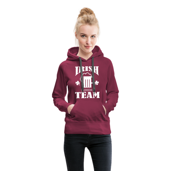 Irish Drinking Team Women’s Premium Hoodie - burgundy