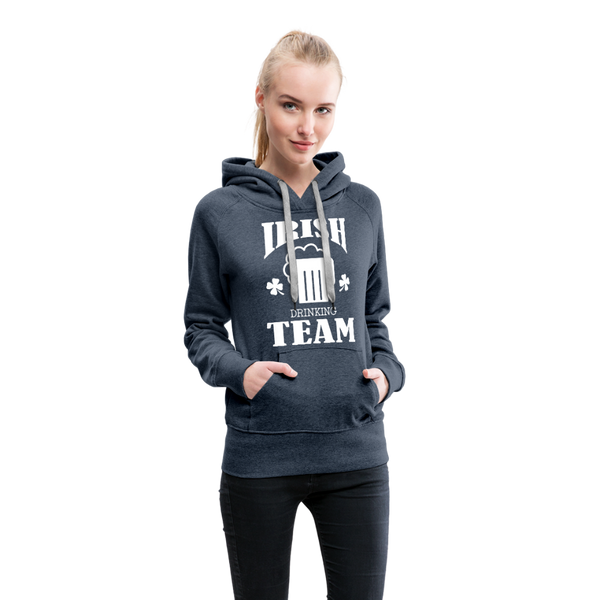 Irish Drinking Team Women’s Premium Hoodie - heather denim