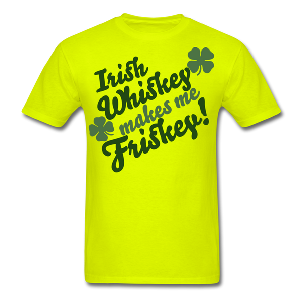 Irish Whiskey Makes Me Friskey! Men's T-Shirt - safety green