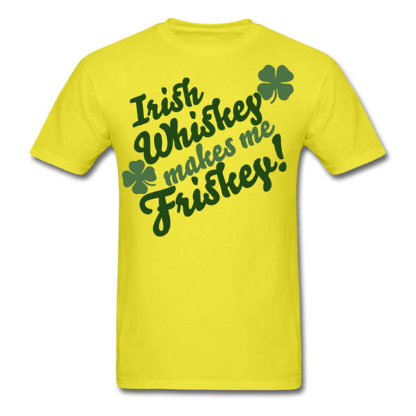 Irish Whiskey Makes Me Friskey! Men's T-Shirt - yellow