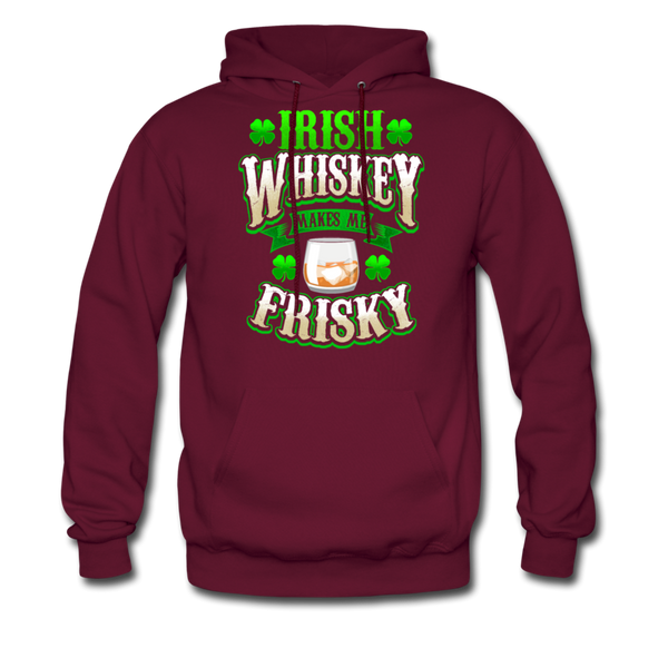 Irish Whiskey Makes Me Friskey! Men's Hoodie - burgundy