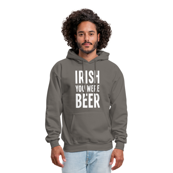 Irish You Were Beer Men's Hoodie - asphalt gray