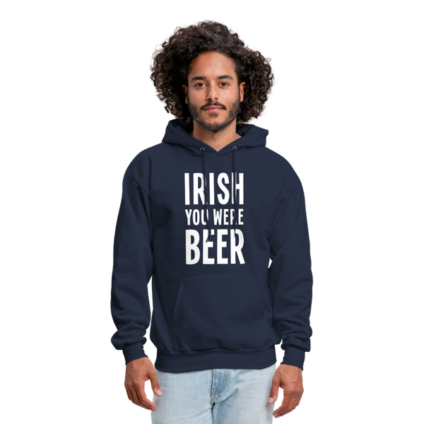 Irish You Were Beer Men's Hoodie - navy