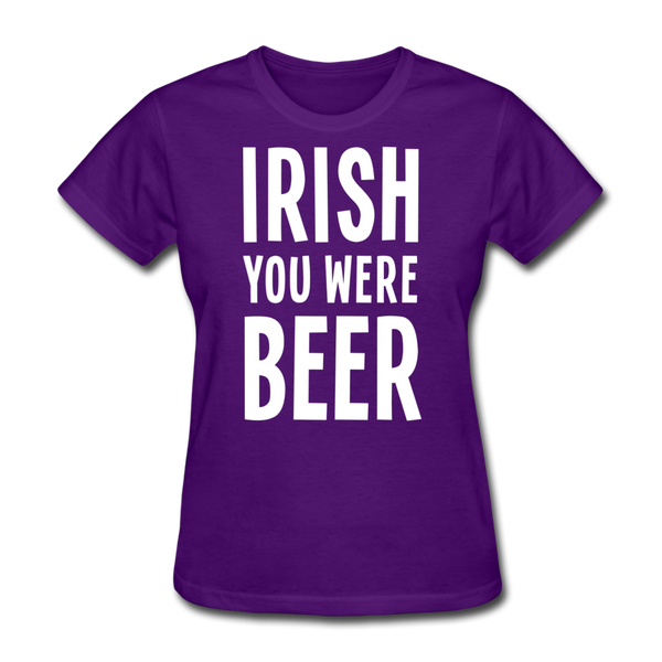 Irish You Were Beer Women's T-Shirt - purple