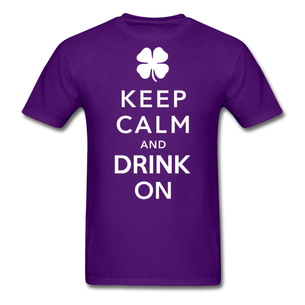 Keep Calm And Drink On Men's Classic T-Shirt - purple