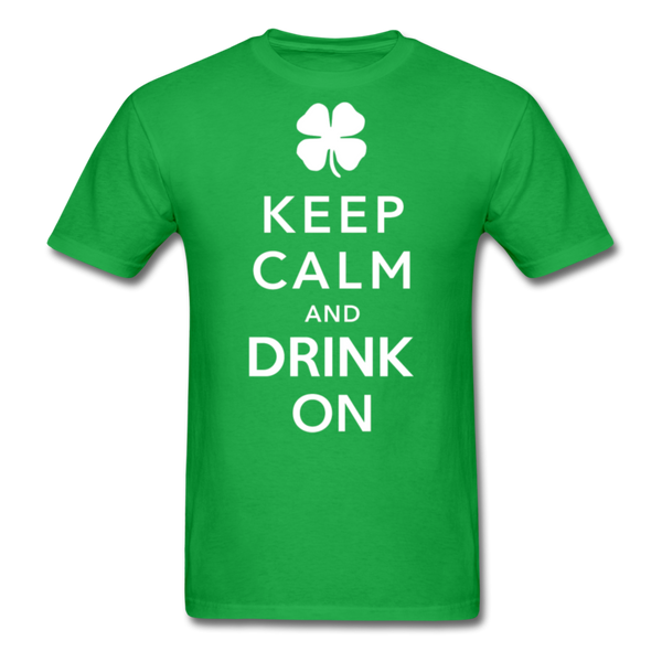 Keep Calm And Drink On Men's Classic T-Shirt - bright green