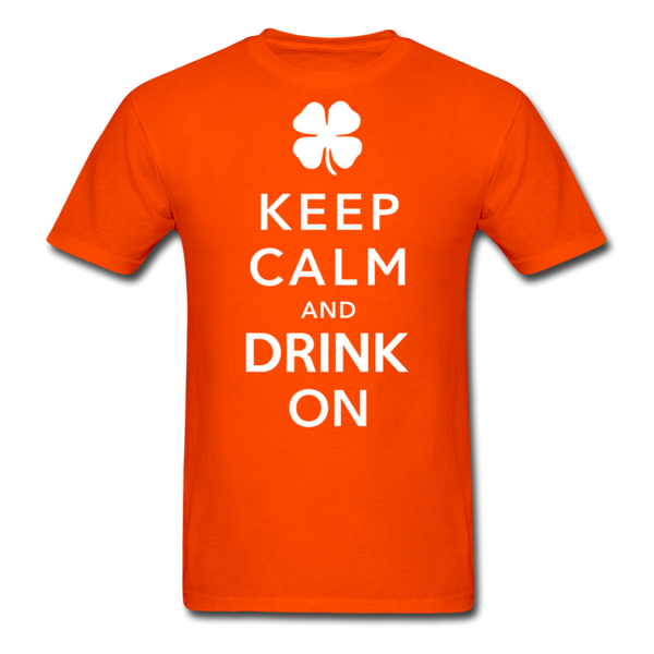 Keep Calm And Drink On Men's Classic T-Shirt - orange