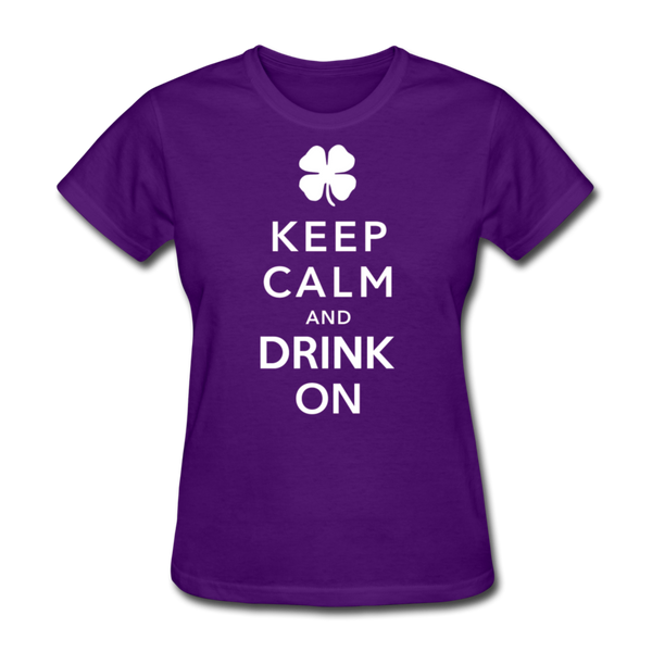 Keep Calm And Drink On Women's T-Shirt - purple