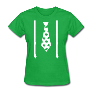 Irish Suspenders Women's T-Shirt - bright green