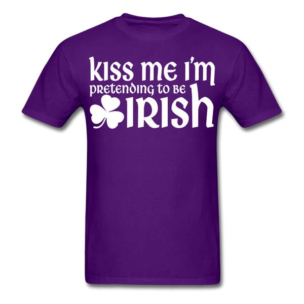 Kiss Me I'm Pretending To Be Irish Men's Classic T-Shirt - purple