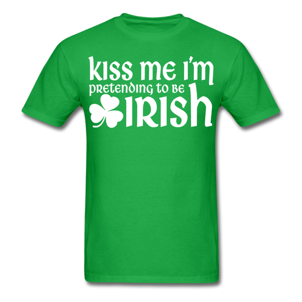 Kiss Me I'm Pretending To Be Irish Men's Classic T-Shirt - bright green