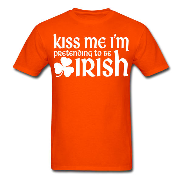 Kiss Me I'm Pretending To Be Irish Men's Classic T-Shirt - orange