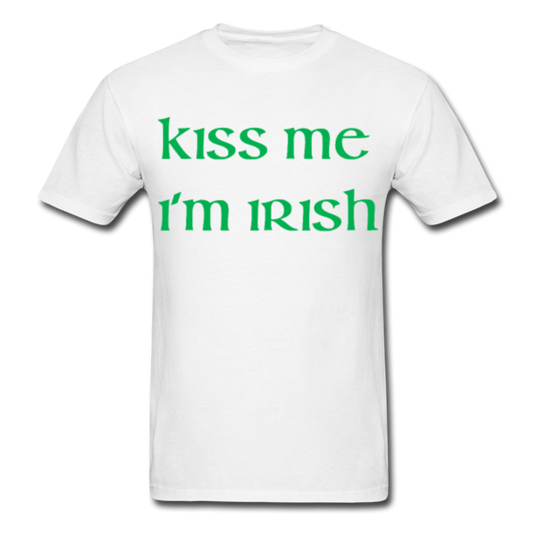 Kiss Me I'm Irish Men's Classic T-Shirt - white