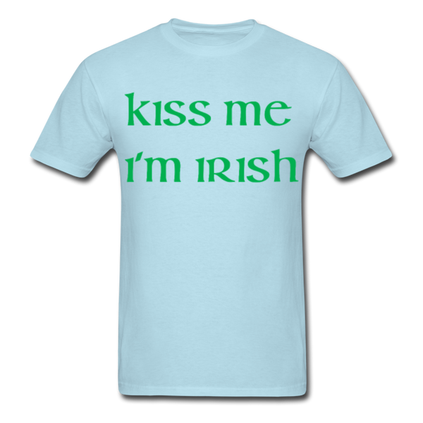 Kiss Me I'm Irish Men's Classic T-Shirt - powder blue