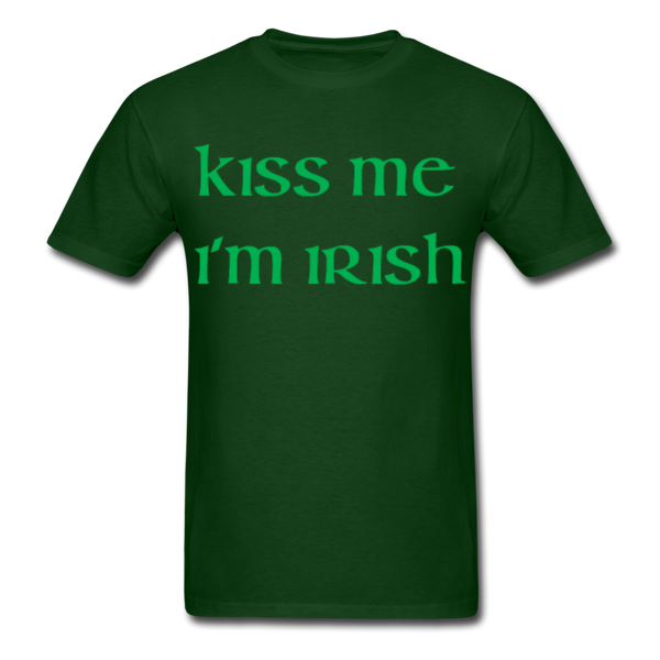 Kiss Me I'm Irish Men's Classic T-Shirt - forest green