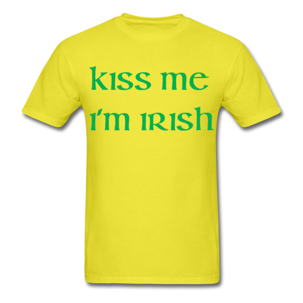 Kiss Me I'm Irish Men's Classic T-Shirt - yellow