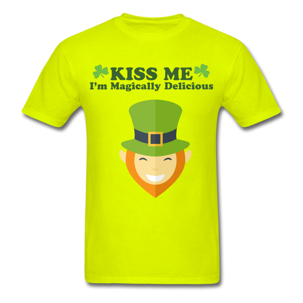 Kiss Me I'm Magically Delicious Men's Classic T-Shirt - safety green