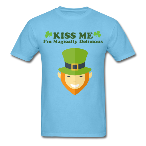 Kiss Me I'm Magically Delicious Men's Classic T-Shirt - aquatic blue