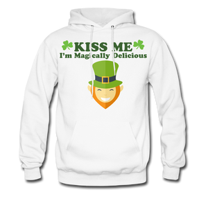 Kiss Me I'm Magically Delicious Men's Hoodie - white