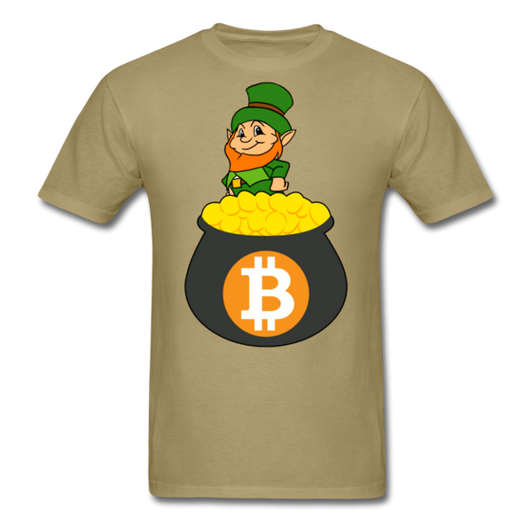 Leprechaun Bitcoin Men's Classic T-Shirt - khaki