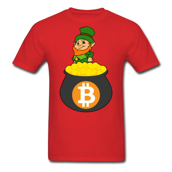 Leprechaun Bitcoin Men's Classic T-Shirt - red