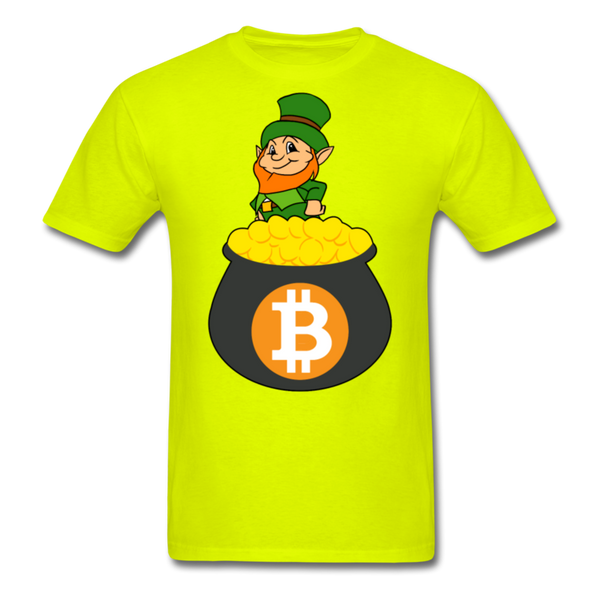 Leprechaun Bitcoin Men's Classic T-Shirt - safety green