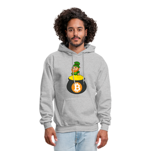 Leprechaun Bitcoin Men's Hoodie - heather gray