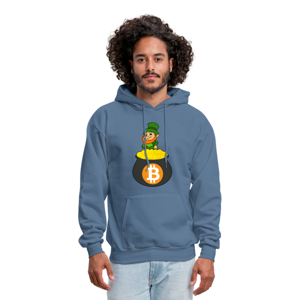 Leprechaun Bitcoin Men's Hoodie - denim blue