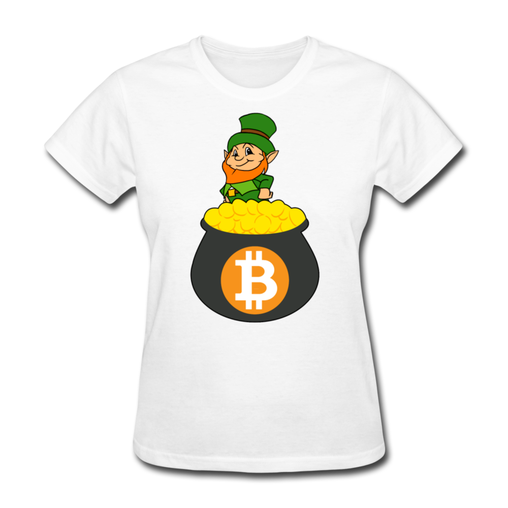 Leprechaun Bitcoin Women's T-Shirt - white