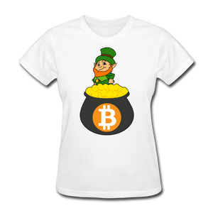 Leprechaun Bitcoin Women's T-Shirt - white