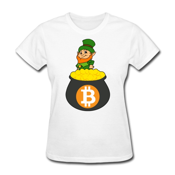 Leprechaun Bitcoin Women's T-Shirt - white