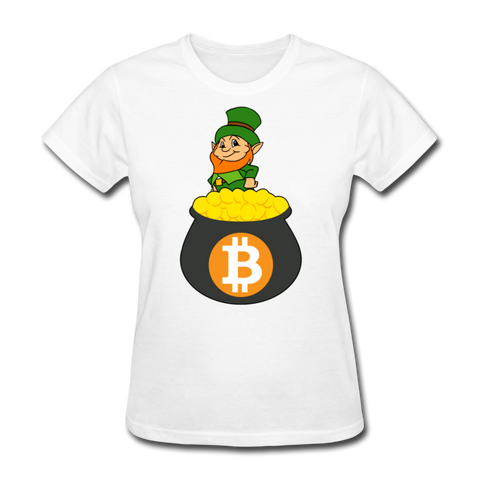 Leprechaun Bitcoin Women's T-Shirt - white