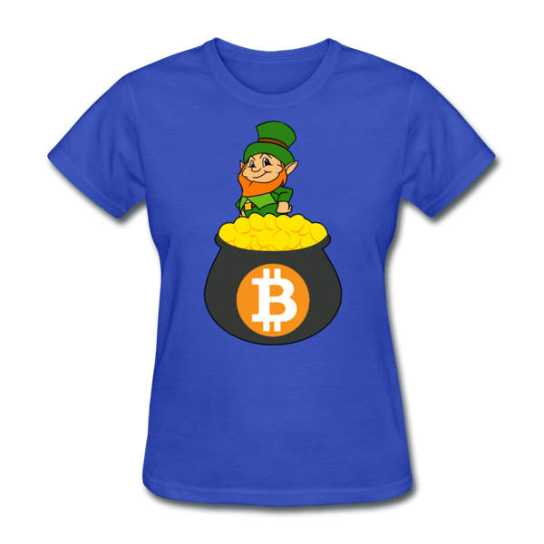 Leprechaun Bitcoin Women's T-Shirt - royal blue