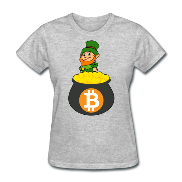 Leprechaun Bitcoin Women's T-Shirt - heather gray