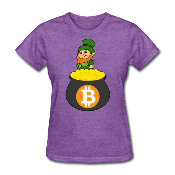 Leprechaun Bitcoin Women's T-Shirt - purple heather