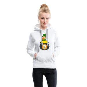 Leprechaun Bitcoin Women’s Premium Hoodie - white