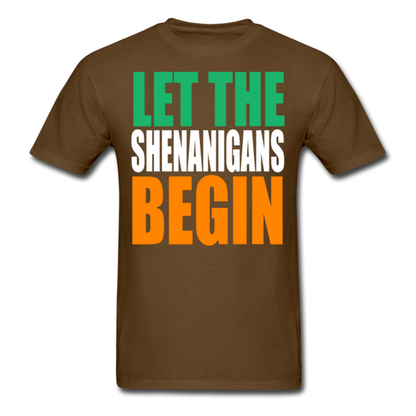 Let The Shenanigans Begin Men's T-Shirt - brown