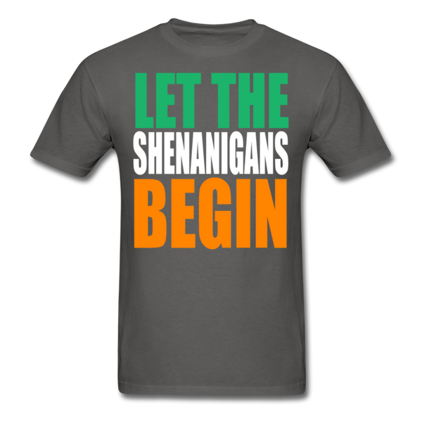 Let The Shenanigans Begin Men's T-Shirt - charcoal