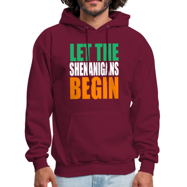 Let The Shenanigans Begin Men's Hoodie - burgundy