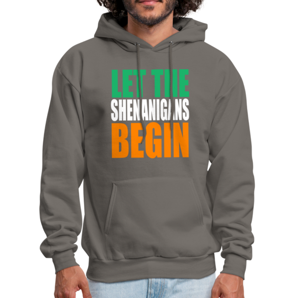 Let The Shenanigans Begin Men's Hoodie - asphalt gray