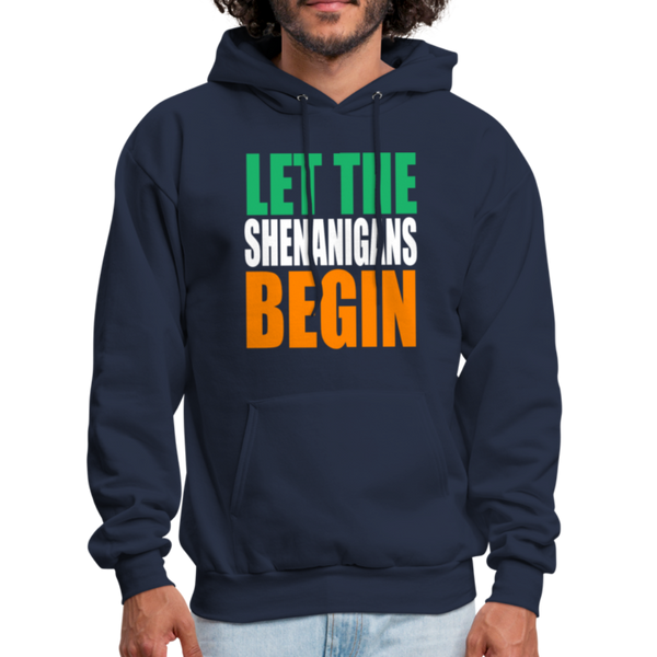 Let The Shenanigans Begin Men's Hoodie - navy