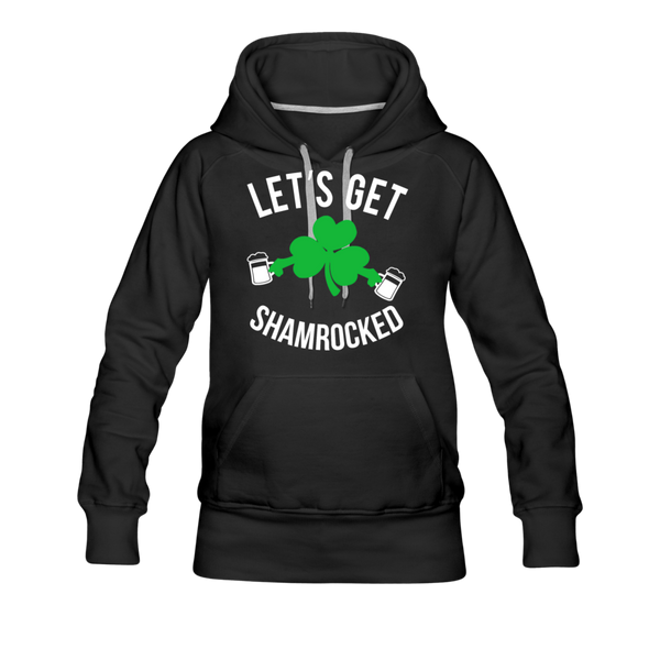 Let's Get Shamrocked Women’s Premium Hoodie - black