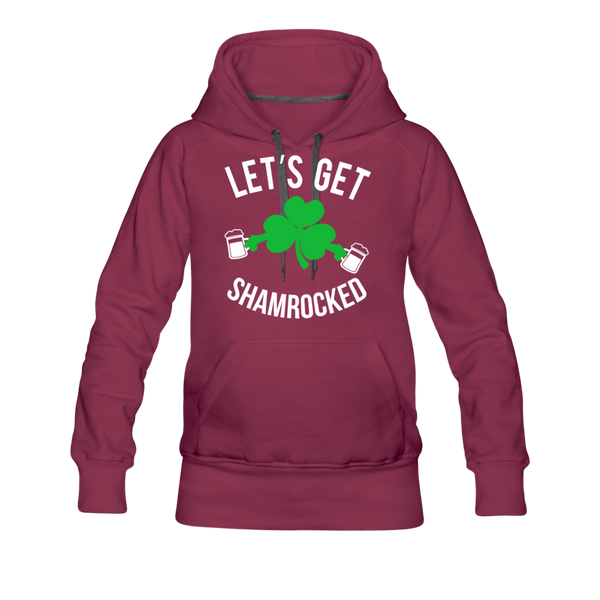 Let's Get Shamrocked Women’s Premium Hoodie - burgundy