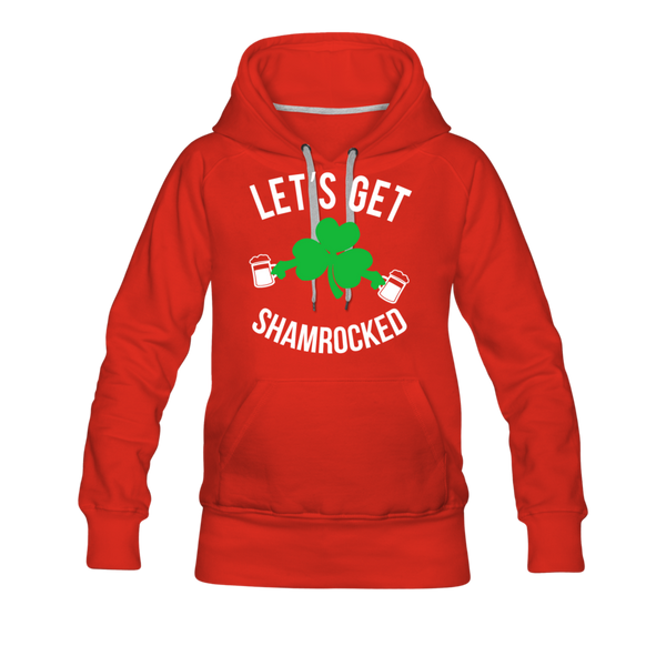 Let's Get Shamrocked Women’s Premium Hoodie - red